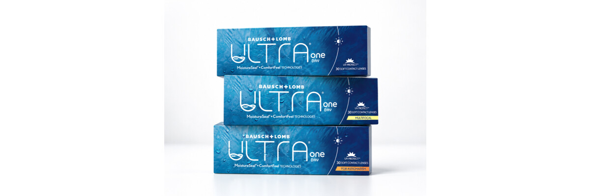 Bausch + Lomb ULTRA® ONE DAY: Tageslinsenfamilie jetzt auch für Astigmatismus - ULTRA® ONE DAY von Bausch + Lomb – jetzt auch torisch