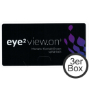 eye² VIEW.ON+ sphärisch 3er Box Monatslinsen
