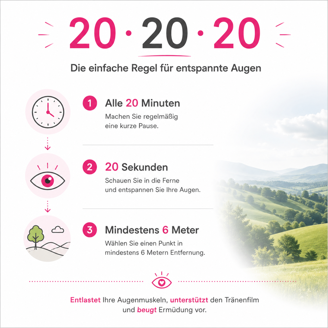 20-20-20-Regel gegen digitalen Augenstress